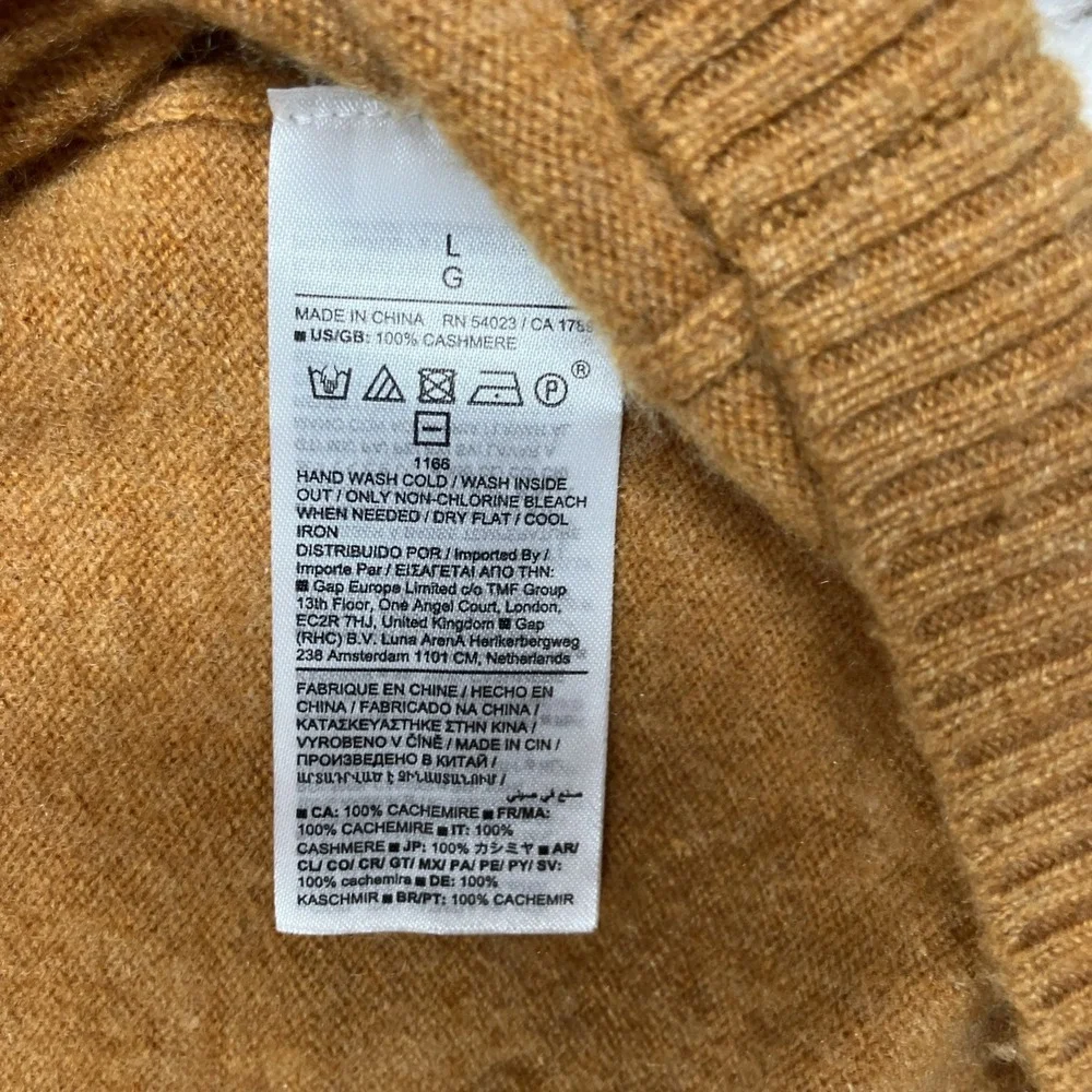 Banana Republic 100% Cashmere Crewneck Sweater Brown Large